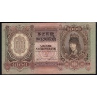 Венгрия 1000 пенго 1943 года (Hungary 1000 Pengo 1943) P 116: UNC--