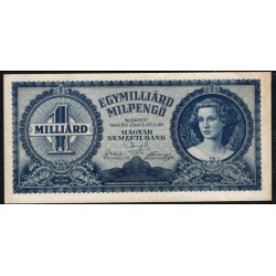 Венгрия 1 миллиард милпенго 1946 года (Hungary 1 Milliard Milpengo 1946) P 131: aUNC