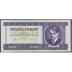 Венгрия 500 форинтов 1990 года, E 198 034336 (Hungary 500 Forint  1990) P 175a: aUNC/UNC