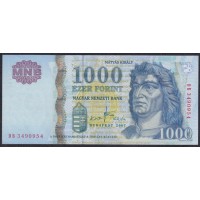 Венгрия 1000 форинтов 2007 года (Hungary 1000 Forint 2007) P 195c : UNC