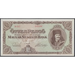 Венгрия 50 пенго 1945 года (Hungary 50 Pengo 1945) P 110: UNC