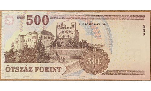 Венгрия 500 форинтов 2011 года (Hungary 500 Forint 2011) P 196d : UNC