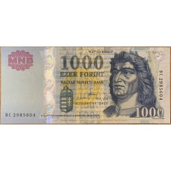 Венгрия 1000 форинтов 2011 года (Hungary 1000 Forint 2011) P 197c : UNC