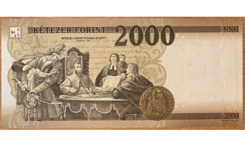 Венгрия 2000 форинтов 2016 года (Hungary 2000 Forint 2016) P 204a : UNC