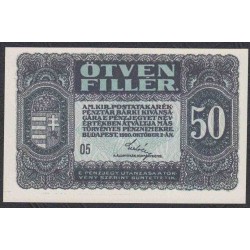 Венгрия 50 филлеров 1920 года (Hungary 50 Filler 1920) P 44: UNC