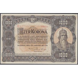 Венгрия 1000 корон 1920 года (Hungary 1000 korona 1920) P 66: аUNC/UNC