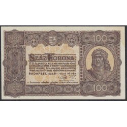 Венгрия 100 корон 1923 года (Hungary 100 korona 1923) P 73a: UNC