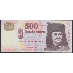 Венгрия 500 форинтов 2001 года (Hungary 500 Forint  2001) P 188a: UNC