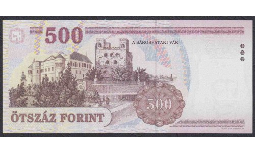 Венгрия 500 форинтов 2001 года (Hungary 500 Forint  2001) P 188a: UNC