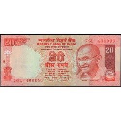 Индия 20 рупий б/д (2002-2006) (India 20 rupees ND (2002-2006)) P 89Aa : Unc