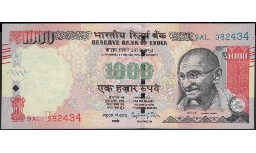 Индия 1000 рупий 2016 (India 1000 rupees 2016) P 107t : Unc