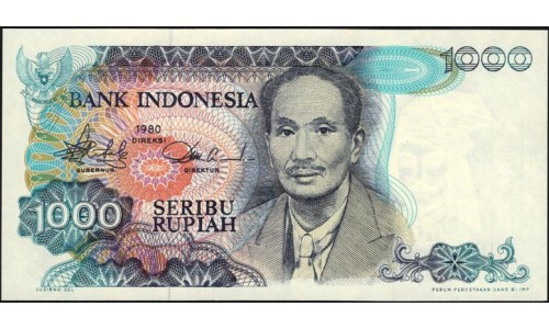 Индонезия 1000 рупий 1980 (Indonesia 1000 rupiah 1980) P 119 : UNC