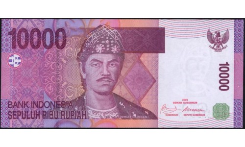 Индонезия10000 рупий 2009 г. (Indonesia 10000 rupiah 2009 year) P143e:UNC