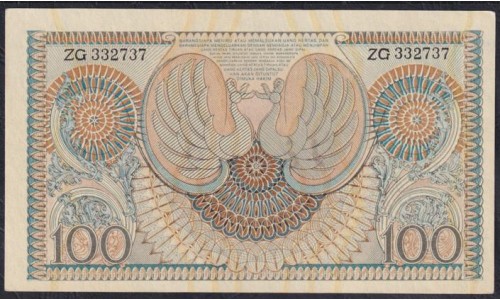 Индонезия 100 рупий 1952 г. (Indonesia 100 rupiah 1952) P 46: UNC--