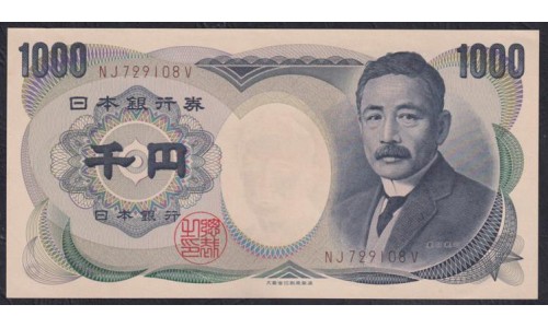 Япония 1000 йен б\д (1993-2004 год) (Japan 1000 yen ND (1993-2004 year)) P 100b: UNC--