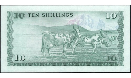 Кения 10 шиллингов 1975 (KENYA 10 shillings 1975)) P 12b : UNC