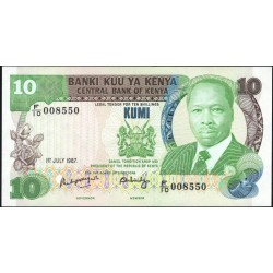 Кения 10 шиллингов 1987 (KENYA 10 shillings 1987) P 20f : UNC