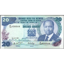 Кения 20 шиллингов 1987(KENYA 20 shillings 1987) P21f : UNC