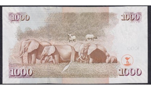 Кения 1000 шиллингов  2005 год (KENYA 1000 shillings  2005) P51a: UNC