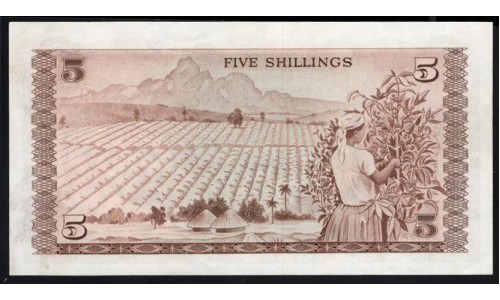Кения 5 шиллингов 1969 года (KENYA 5 shillings 1969) P 6a: UNC