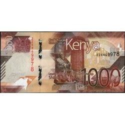 Кения 1000 шиллингов 2019 серия ZZ (KENYA 1000 shillings 2019 prefix ZZ) P W56 : UNC