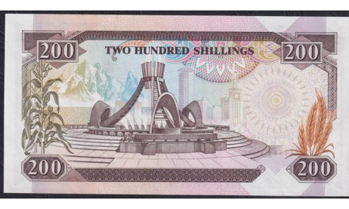 Кения 200 шиллингов 1986 года (KENYA 200 shillings 1986) P 23Aa: UNC