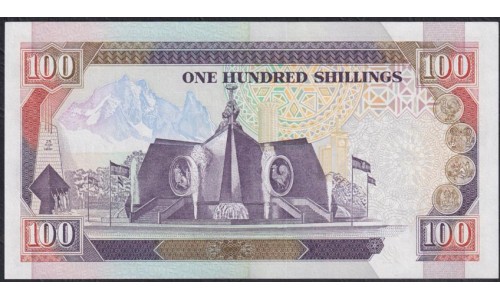 Кения 100 шиллингов 1992 года (KENYA 100 shillings 1992) P27d: UNC