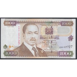 Кения 1000 шиллингов 2002 года (KENYA 500 shillings 2002) P 40e: UNC