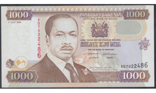 Кения 1000 шиллингов 1995 года (KENYA 1000 shillings 1995) P34b: UNC