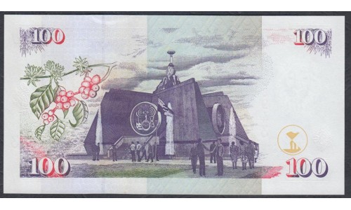 Кения 100 шиллингов 2000 года (KENYA 100 shillings 2000) P37e: UNC