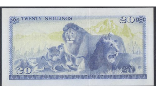 Кения 20 шиллингов 1974 год (KENYA 20 shillings 1974) P 13a: UNC