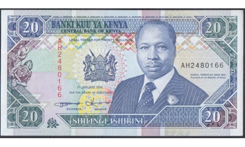 Кения 20 шиллингов 1994 год (KENYA 20 shillings 1994) P 31b: UNC