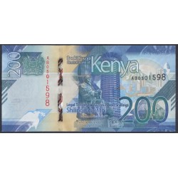 Кения 200 шиллингов 2019 год (KENYA 200 shillings 2019) P W54a: UNC