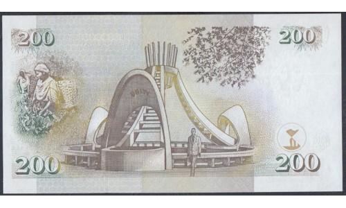 Кения 200 шиллингов 1996 год (KENYA 200 shillings 1996) P 38a: UNC