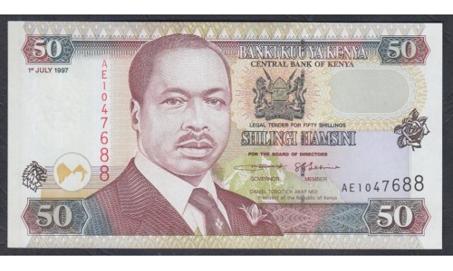 Кения 50 шиллингов 1997 год (KENYA 50 shillings 1997) P36b: UNC