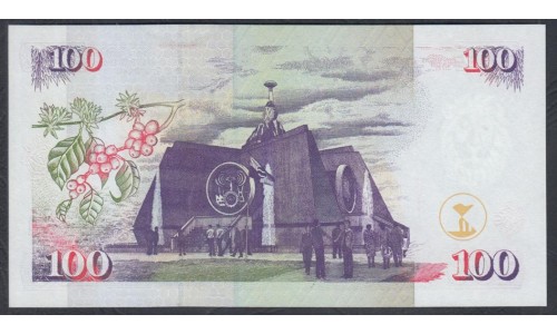 Кения 100 шиллингов 1997 года (KENYA 100 shillings 1997) P 37b: UNC