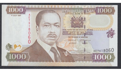 Кения 1000 шиллингов 1997 года (KENYA 1000 shillings 1997) P 40a: UNC