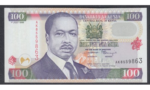 Кения 100 шиллингов 1998 год (KENYA 100 shillings 1998) P37c: UNC