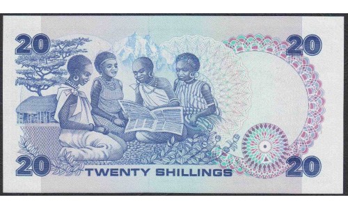 Кения 20 шиллингов 1985 года (KENYA 20 shillings 1985) P21d: UNC