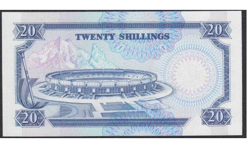 Кения 20 шиллингов 1989 года (KENYA 20 shillings 1989) P25b:  UNC