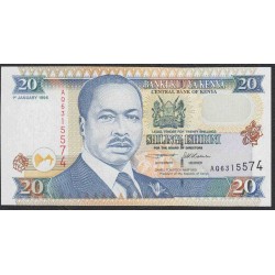 Кения 20 шиллингов 1996 года (KENYA 20 shillings 1996) P35a: UNC