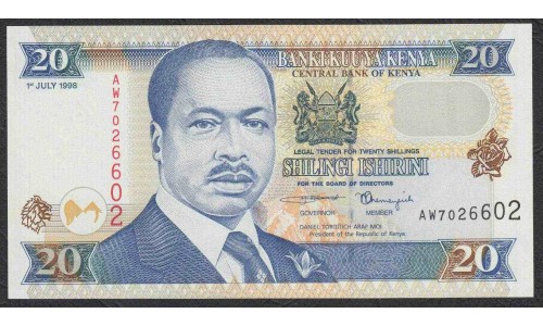 Кения 20 шиллингов 1998 года (KENYA 20 shillings 1998) P35c: UNC