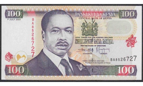 Кения 100 шиллингов 2001 года (KENYA 100 shillings 2001) P37f: UNC