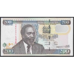 Кения 200 шиллингов февраль 2004 года (KENYA 200 shillings february 2004) P 43a: UNC