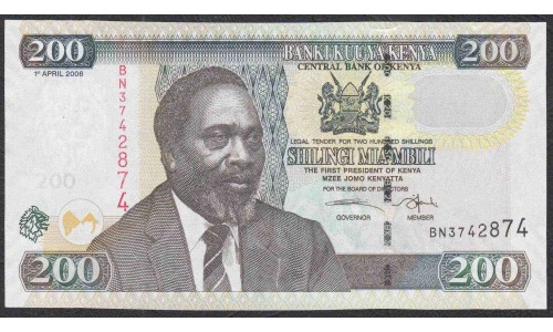 Кения 200 шиллингов 2006 года (KENYA 200 shillings 2006) P49b: UNC