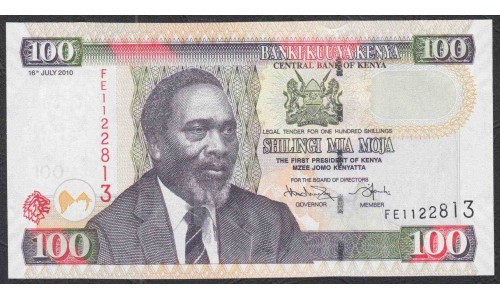 Кения 100 шиллингов 2010 года (KENYA 100 shillings 2010) P48e: UNC