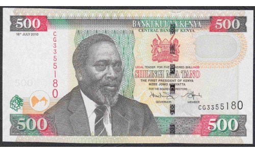 Кения 500 шиллингов 2010 года (KENYA 500 shillings 2010) P 50e: UNC