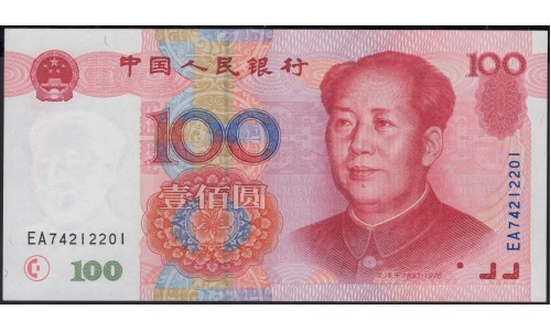 Китай 100 юаней 1999 год (China 100 yuan 1999 year) P 901:Unc