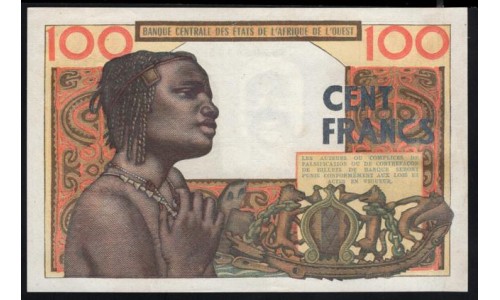 Кот-д'Ивуар 100 франков 2-3-1965 (Cote d'Ivoire 100 francs 2-3-1965) P 101Ac : aUNC