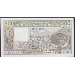 Кот-д'Ивуар 500 франков 1985 года (Cote d'Ivoire 500 francs 1985) P 106Ai: UNC